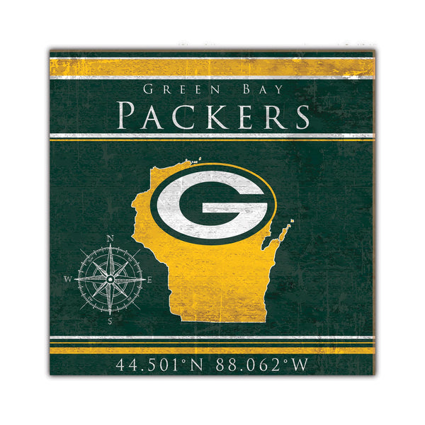 Wholesale NFL2105-Coordinates 10x10 / N2105-Green Bay Packers