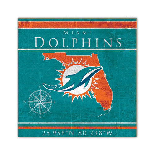 Wholesale NFL2105-Coordinates 10x10 / N2105-Miami Dolphins