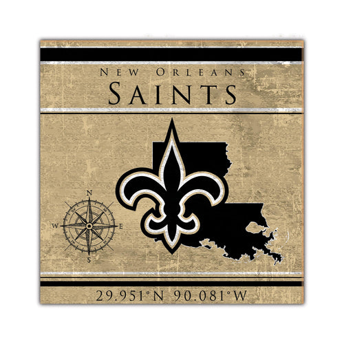 Wholesale NFL2105-Coordinates 10x10 / N2105-New Orleans Saints