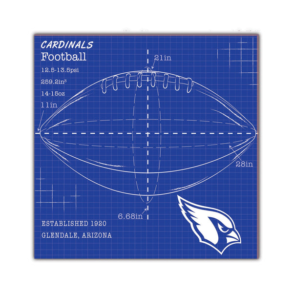 Wholesale NFL2108-Ball Blueprint 10x10 / N2108-Arizona Cardinals