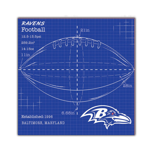 Wholesale NFL2108-Ball Blueprint 10x10 / N2108-Baltimore Ravens