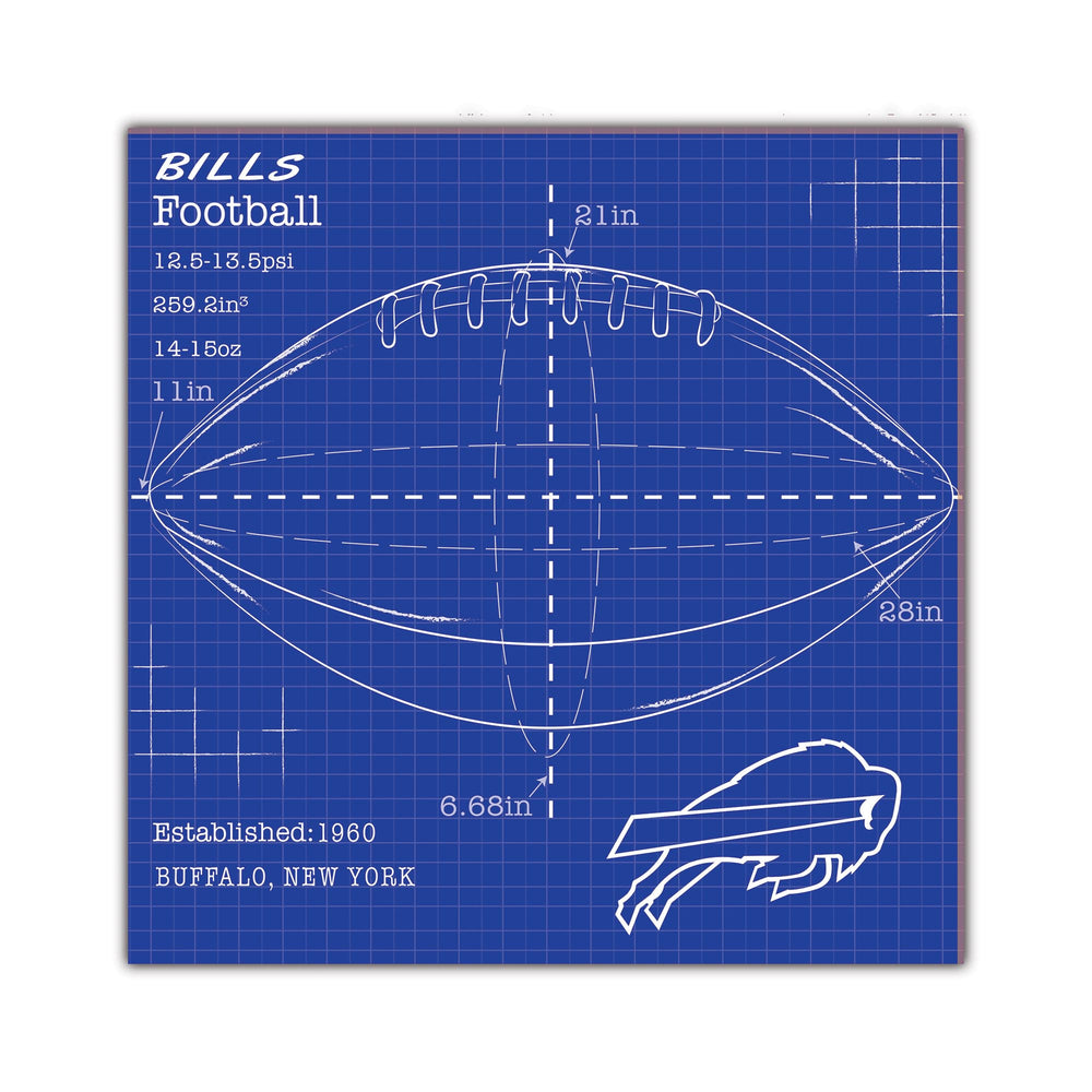 Wholesale NFL2108-Ball Blueprint 10x10 / N2108-Buffalo Bills