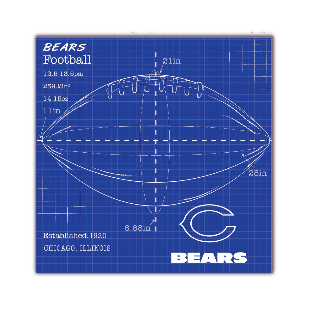 Wholesale NFL2108-Ball Blueprint 10x10 / N2108-Chicago Bears