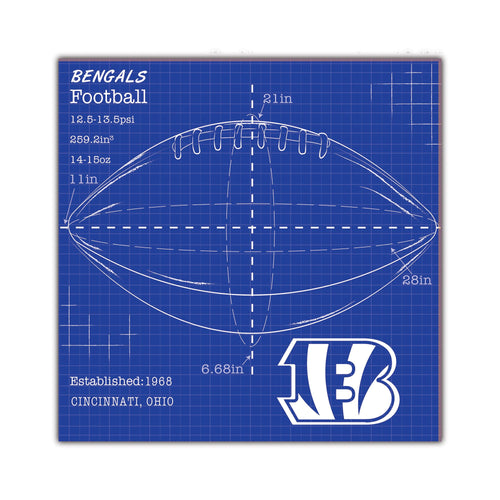 Wholesale NFL2108-Ball Blueprint 10x10 / N2108-Cincinnati Bengals