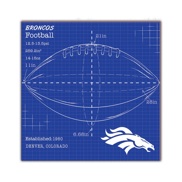 Wholesale NFL2108-Ball Blueprint 10x10 / N2108-Denver Broncos