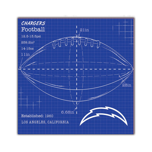Wholesale NFL2108-Ball Blueprint 10x10 / N2108-Los Angeles Chargers