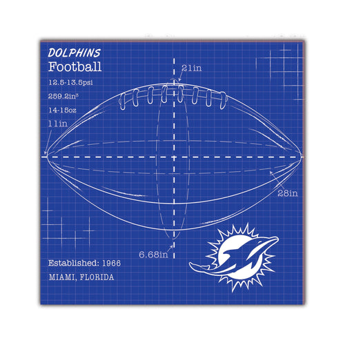 Wholesale NFL2108-Ball Blueprint 10x10 / N2108-Miami Dolphins