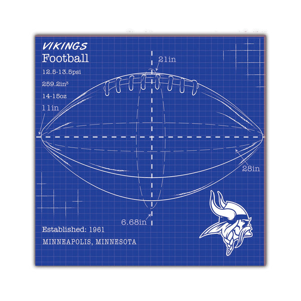Wholesale NFL2108-Ball Blueprint 10x10 / N2108-Minnesota Vikings