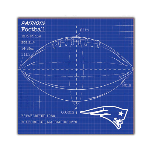 Wholesale NFL2108-Ball Blueprint 10x10 / N2108-New England Patriots