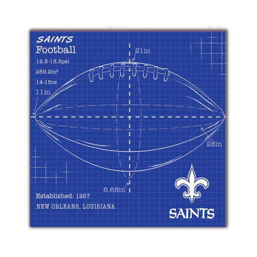 Wholesale NFL2108-Ball Blueprint 10x10 / N2108-New Orleans Saints