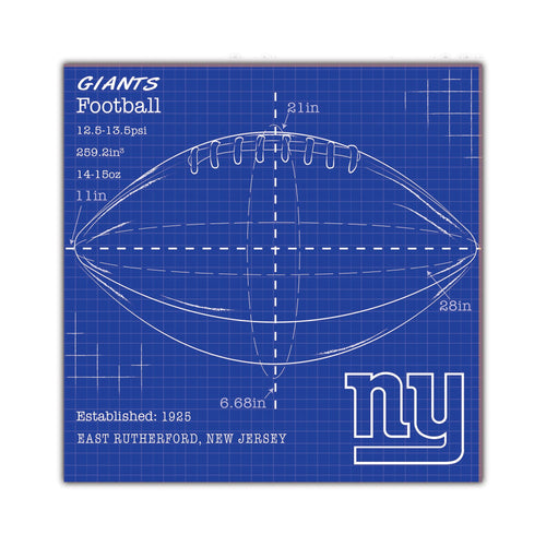 Wholesale NFL2108-Ball Blueprint 10x10 / N2108-New York Giants