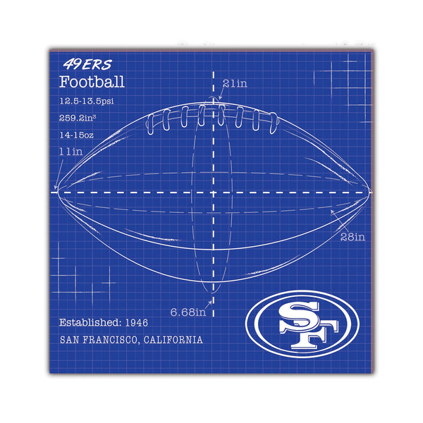 Wholesale NFL2108-Ball Blueprint 10x10 / N2108-San Francisco 49ers