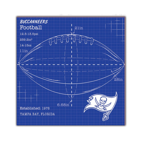 Wholesale NFL2108-Ball Blueprint 10x10 / N2108-Tampa Bay Buccaneers
