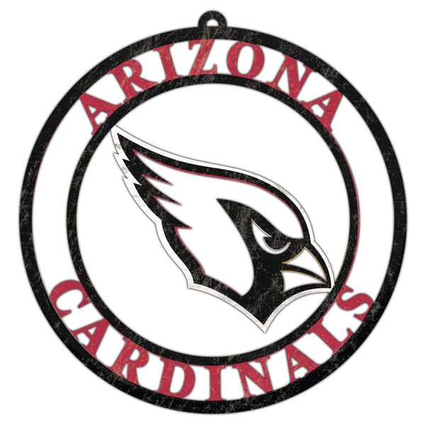 Wholesale NFL2114-Team Color Cutout Door Hanger / N2114-Arizona Cardinals