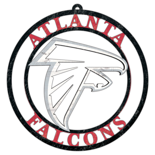 Wholesale NFL2114-Team Color Cutout Door Hanger / N2114-Atlanta Falcons