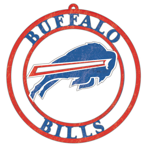 Wholesale NFL2114-Team Color Cutout Door Hanger / N2114-Buffalo Bills