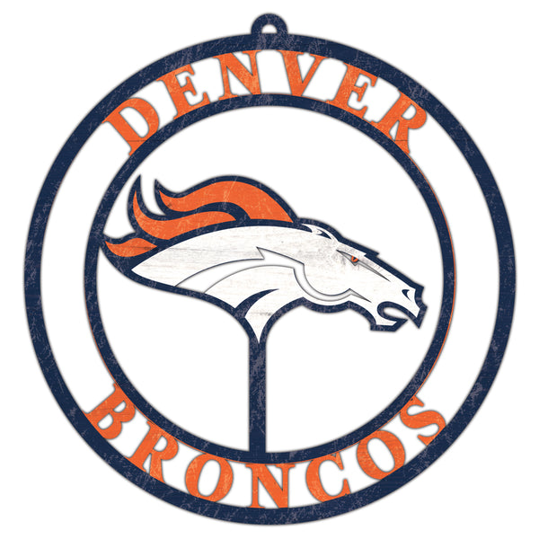 Wholesale NFL2114-Team Color Cutout Door Hanger / N2114-Denver Broncos