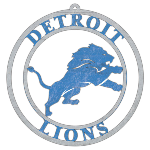 Wholesale NFL2114-Team Color Cutout Door Hanger / N2114-Detroit Lions