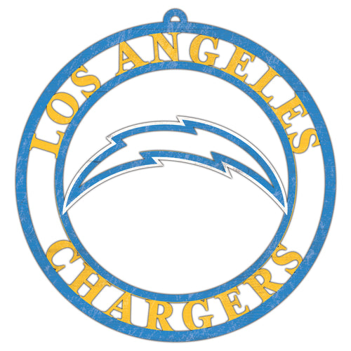 Wholesale NFL2114-Team Color Cutout Door Hanger / N2114-Los Angeles Chargers