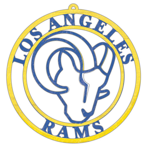 Wholesale NFL2114-Team Color Cutout Door Hanger / N2114-Los Angeles Rams