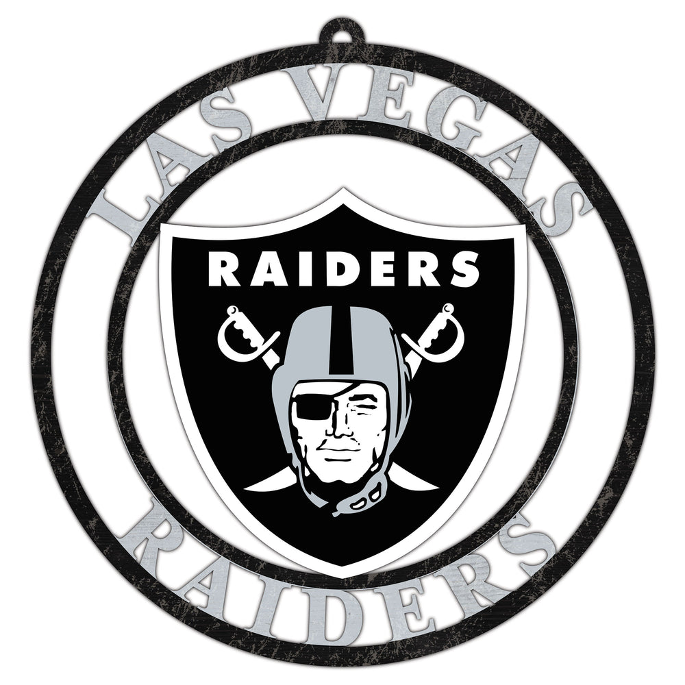 Wholesale NFL2114-Team Color Cutout Door Hanger / N2114-Las Vegas Raiders