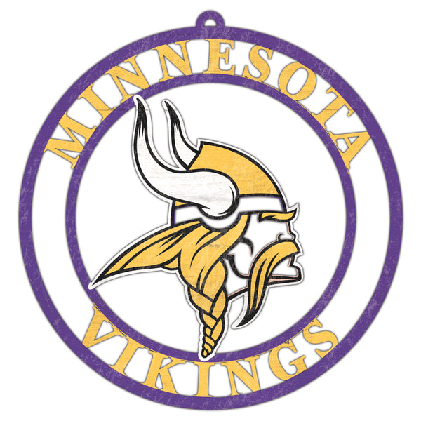 Wholesale NFL2114-Team Color Cutout Door Hanger / N2114-Minnesota Vikings