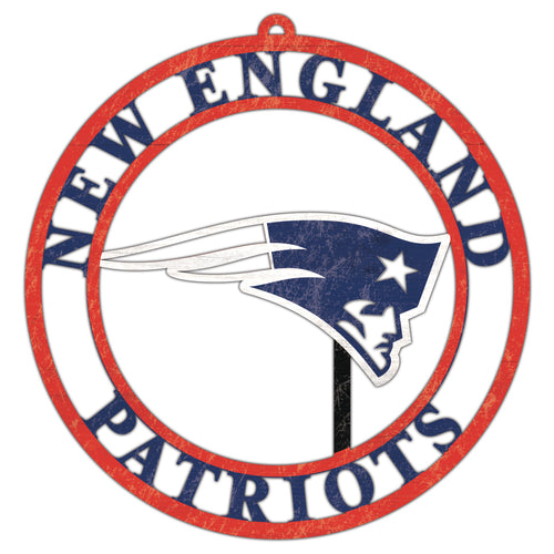 Wholesale NFL2114-Team Color Cutout Door Hanger / N2114-New England Patriots
