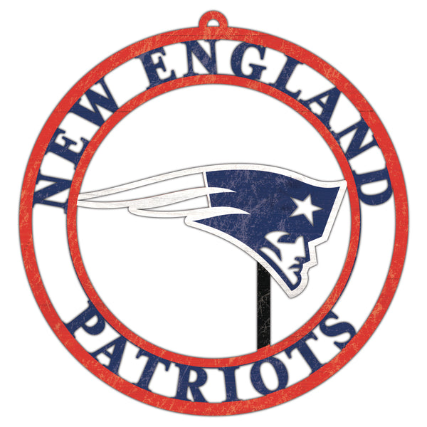 Wholesale NFL2114-Team Color Cutout Door Hanger / N2114-New England Patriots