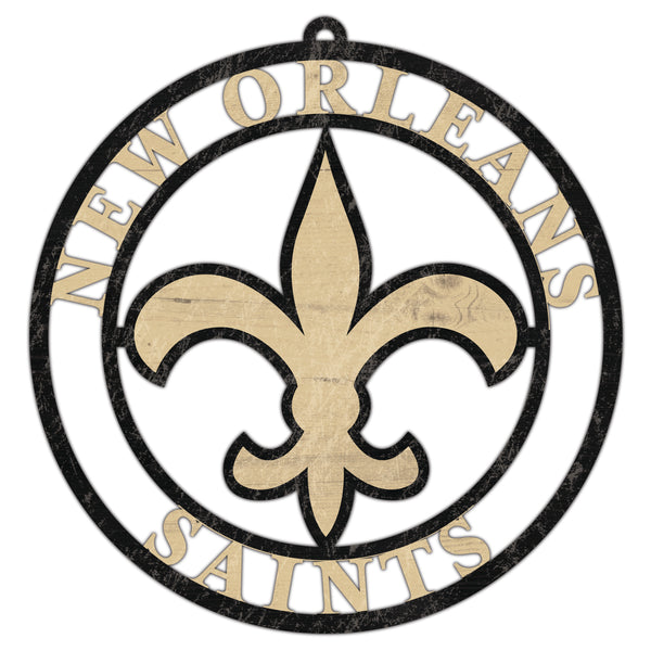 Wholesale NFL2114-Team Color Cutout Door Hanger / N2114-New Orleans Saints