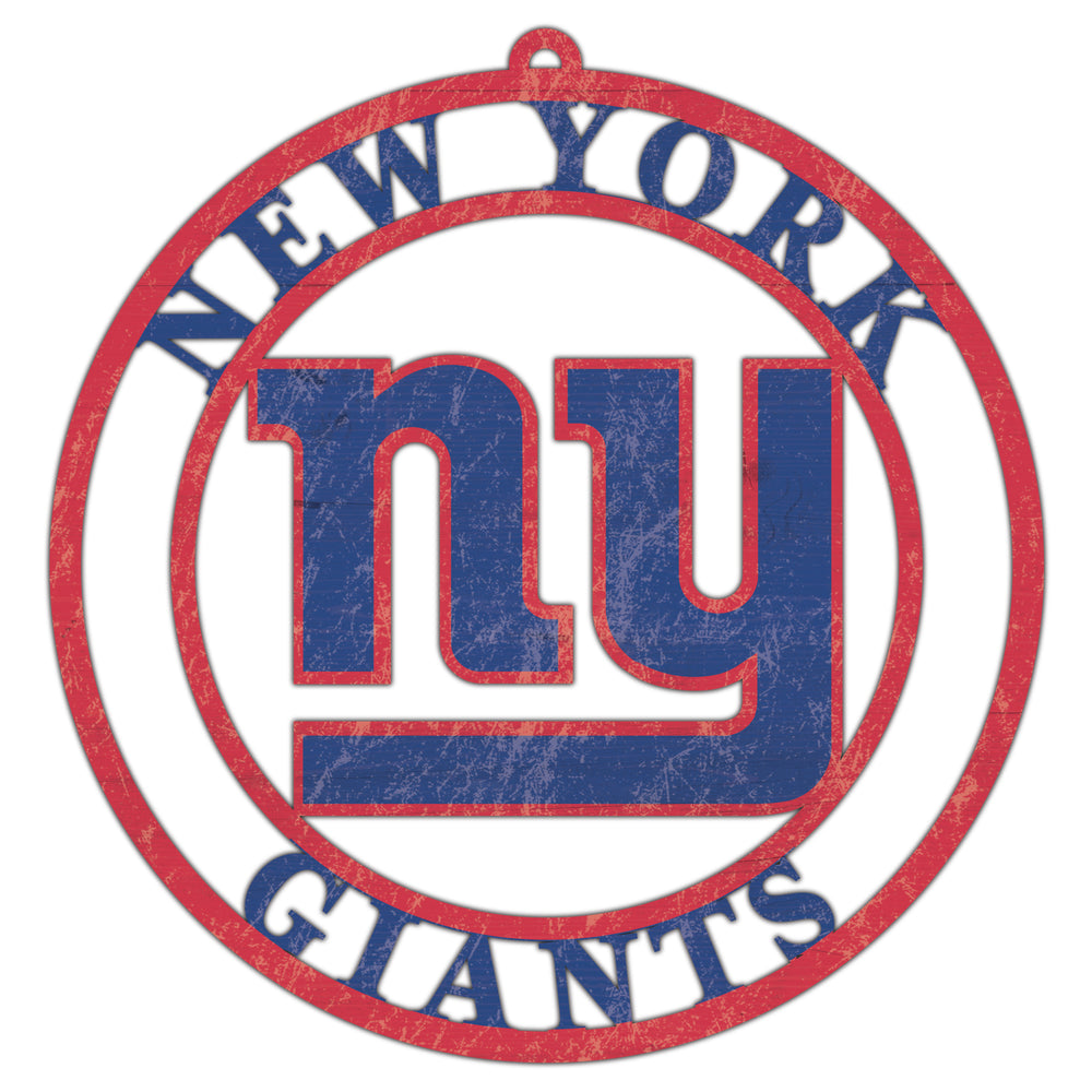 Wholesale NFL2114-Team Color Cutout Door Hanger / N2114-New York Giants