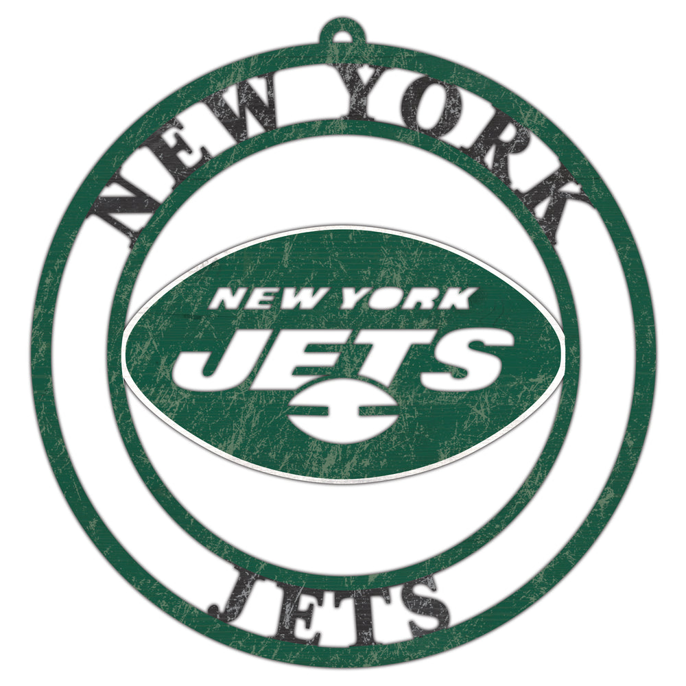 Wholesale NFL2114-Team Color Cutout Door Hanger / N2114-New York Jets