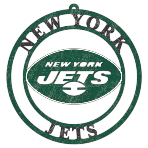 Wholesale NFL2114-Team Color Cutout Door Hanger / N2114-New York Jets