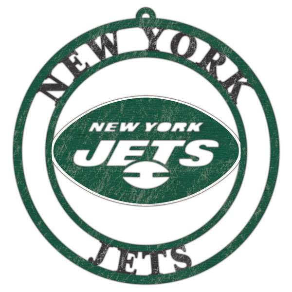Wholesale NFL2114-Team Color Cutout Door Hanger / N2114-New York Jets