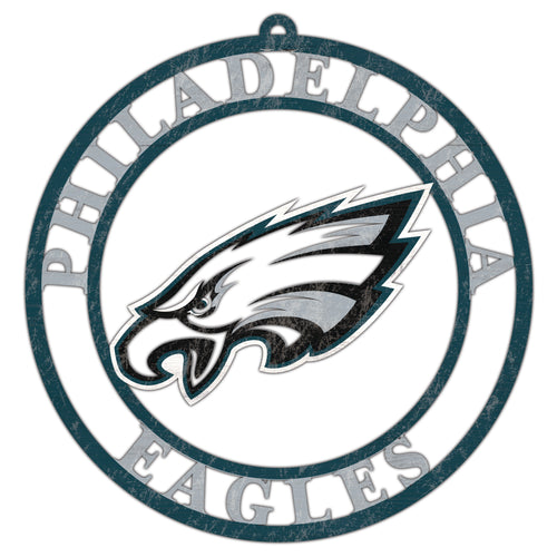 Wholesale NFL2114-Team Color Cutout Door Hanger / N2114-Philadelphia Eagles