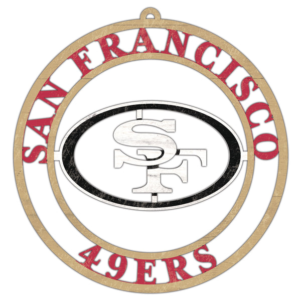 Wholesale NFL2114-Team Color Cutout Door Hanger / N2114-San Francisco 49ers
