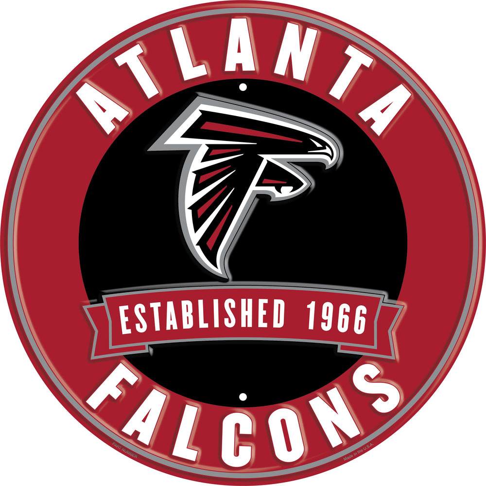 Wholesale NFL2116-Metal Est date circles / N2116-Atlanta Falcons