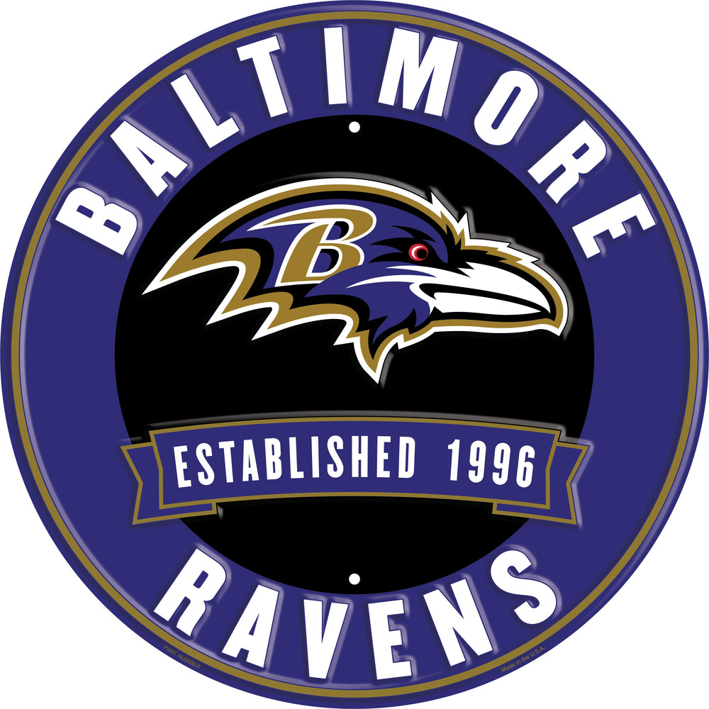 Wholesale NFL2116-Metal Est date circles / N2116-Baltimore Ravens