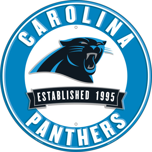 Wholesale NFL2116-Metal Est date circles / N2116-Carolina Panthers