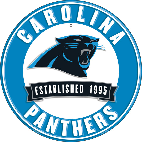 Wholesale NFL2116-Metal Est date circles / N2116-Carolina Panthers