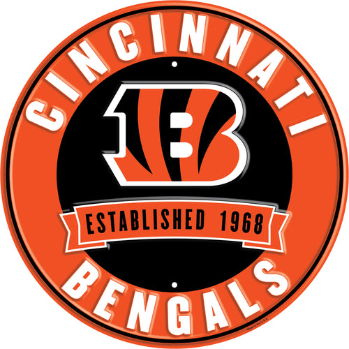 Wholesale NFL2116-Metal Est date circles / N2116-Cincinnati Bengals