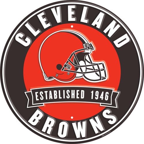 Wholesale NFL2116-Metal Est date circles / N2116-Cleveland Browns