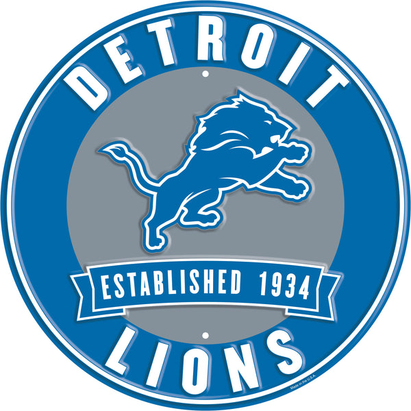 Wholesale NFL2116-Metal Est date circles / N2116-Detroit Lions