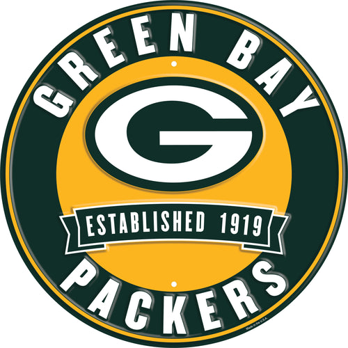 Wholesale NFL2116-Metal Est date circles / N2116-Green Bay Packers
