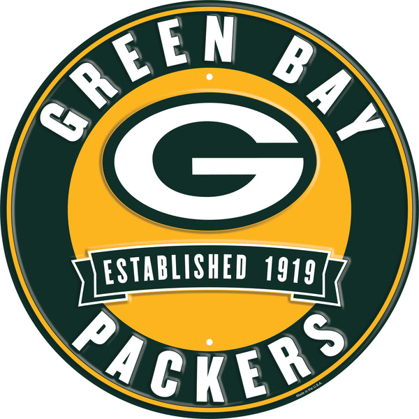 Wholesale NFL2116-Metal Est date circles / N2116-Green Bay Packers