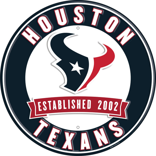 Wholesale NFL2116-Metal Est date circles / N2116-Houston Texans