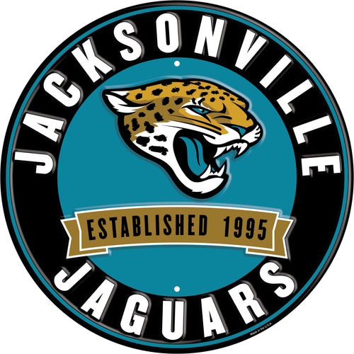 Wholesale NFL2116-Metal Est date circles / N2116-Jacksonville Jaguars