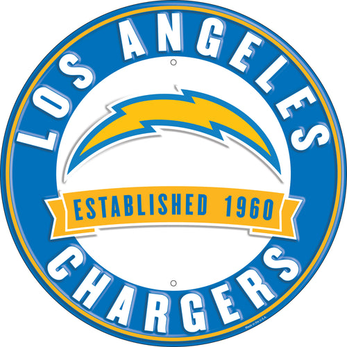Wholesale NFL2116-Metal Est date circles / N2116-Los Angeles Chargers