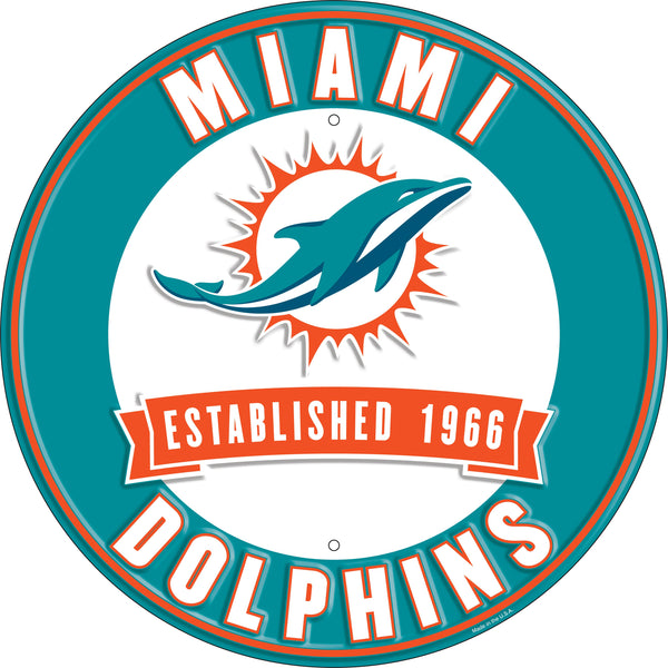 Wholesale NFL2116-Metal Est date circles / N2116-Miami Dolphins