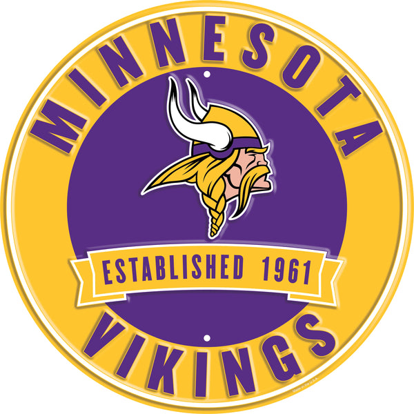 Wholesale NFL2116-Metal Est date circles / N2116-Minnesota Vikings