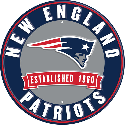Wholesale NFL2116-Metal Est date circles / N2116-New England Patriots